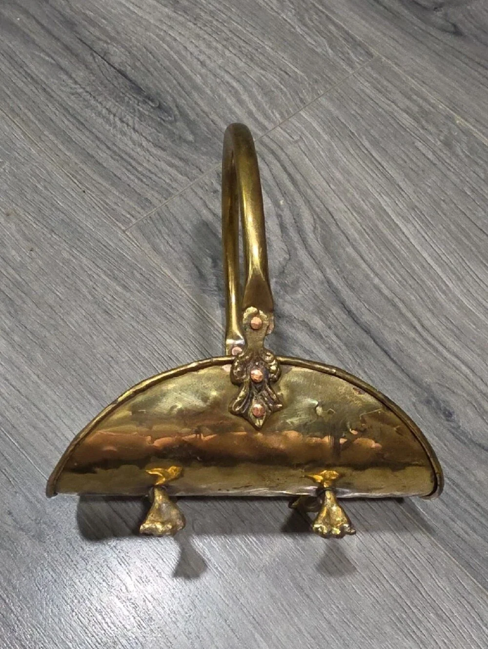 Gold Vintage Brass Decorative SM Basket